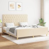 VidaXL Cadru de pat fără saltea, crem, 160x200 cm, textil 3125313
