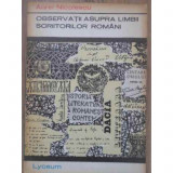 A. Nicolescu - Observatii asupra limbii scriitorilor rom&acirc;ni, 1973