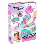 Set de creat 8 agrafe de par, Style 4 Ever, Diamond Art