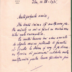 Autograf Mitropolitul NICOLAE BALAN Scrisoare autografa semnata, Petru Groza.