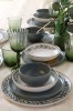 Keramika Set de vesela - Keraart Green Frame - 24 bucăți - 6 persoane - Stoneware