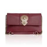 Cumpara ieftin Poseta Piele Naturala Aurora Cherry Red, Handmade Grecia, 20x32 cm, Geanta Dama, Clutch, Crossbody, Lant Reglabil