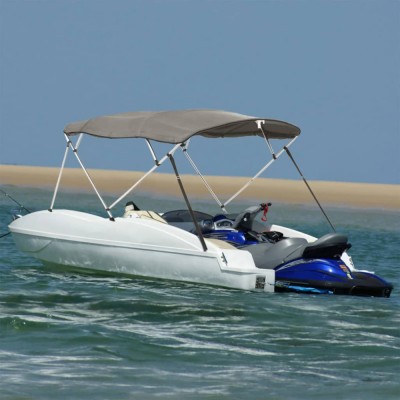 Parasolar Bimini 4 arcuri pereți laterali 243x(230-244)x137 cm foto