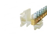 Set 10 bucati suport din plastic pentru bara conexiune impamantare cu prindere pe sina DIN