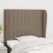 Gossi tablie de pat cu aripioare gri taupe 83x23x118/128 cm textil