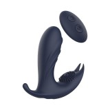 Aparat de masaj DREAMTOYS Startroopers Atomic, pentru stimulare anală, punctul P și perineu, 10 funcții de vibrație, albastru