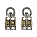 Cumpara ieftin Set 2 x Scripete rotativ dublu, Flores, inox, 32mm, 85mm