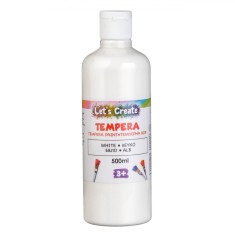 Vopsea Tempera, Let&amp;#039;s Create, Capacitate 500ml, Culoare Alb foto