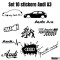 Set 10 Stickere Auto Audi A3 , Autocolante Personalizate pentru Pasionati de Tuning