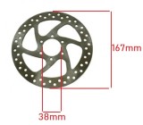 Disc de fr&acirc;nă cu disc de 170 mm DISC cu 6 orificii de montare pentru scuter electric Citycoco E-Bike Electric Harley Discuri de fr&acirc;nă față/spate
