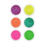 Cumpara ieftin Kit nail art, 6buc - sclipici mare, 5g