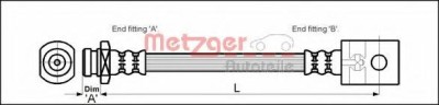 Conducta / cablu frana NISSAN TERRANO II (R20) (1992 - 2007) METZGER 4112525 foto