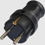 stecher cauciuc cu contact de protectie IP20 , rezistent si sigur