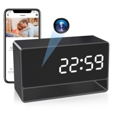 Camera Spion in ceas de birou iUni IP27 Mini, Wi-Fi, Vizualizare 4K, Night Vision, Senzor de miscare