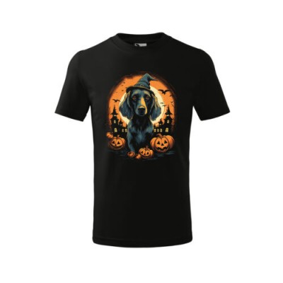 Tricou Personalizat Copii Halloween , Catel Vrajitor si Dovleci foto