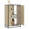 vidaXL Dulapuru Stejar Sonoma 68x35x106,5 cm lemn și metal prelucrat 849070