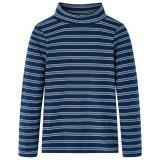 Tricou cu m&acirc;neci lungi pentru copii, bleumarin, 140, vidaXL