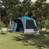 VidaXL Cort de Camping albastru 420 x 420 x 227 cm Poliester 42001027