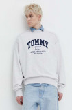 Cumpara ieftin Tommy Jeans hanorac de bumbac bărbați, culoarea gri, melanj DM0DM18635