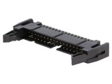Soclu IDC 34 PIN drept cu ejector 2,54mm negru