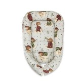 Cosulet bebelus, MimiNu, Pentru dormit, Baby Cocoon 75x55 cm, Husa 100% bumbac, Din bumbac certificat Oeko Tex Standard 100, Ted