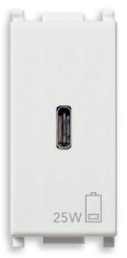 Priza USB tip C 25W 1M Vimar Plana alb 14292.C.25