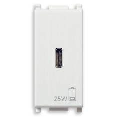 Priza USB tip C 25W 1M Vimar Plana alb 14292.C.25