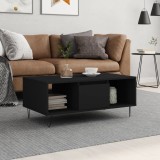 vidaXL Măsuță de cafea, negru, 90x50x36,5 cm, lemn compozit