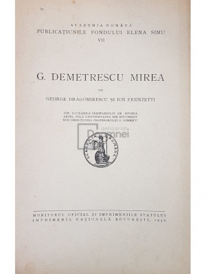 George Dragomirescu - G. Demetrescu Mirea (editia 1940) foto