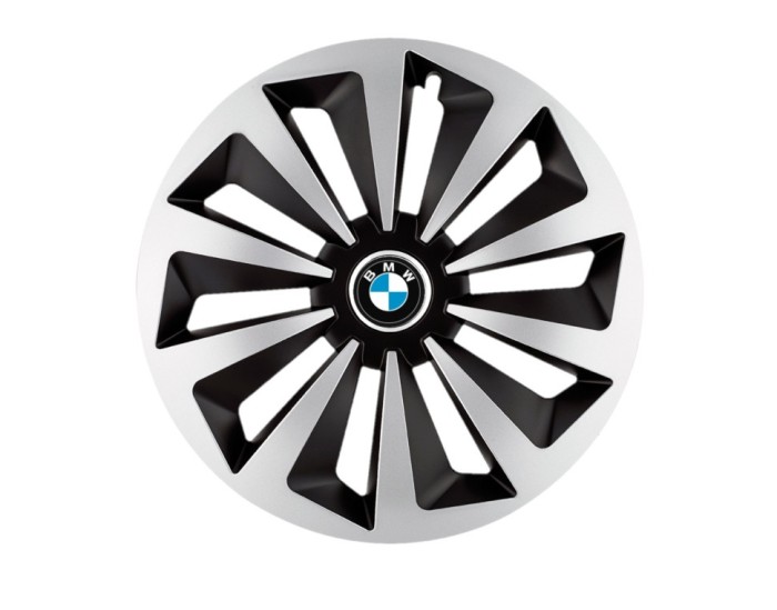Set 4 capace roti Fox Gri-Negru R15 pentru gama auto BMW