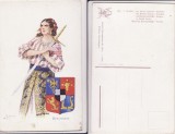 Romania- Casa Regala -Stema, heraldica- militara WWI, WK1, Necirculata, Printata