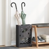 vidaXL Suport de umbrele Negru Metal Mediu Suport de umbrele
