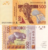 STATELE VEST AFRICANE (COASTA DE FILDES) 500 francs 2012 UNC!!!