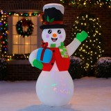 Om de zapada gonflabil de exterior, iluminare LED, 180 cm, compresor integrat, alb Household NewTrend