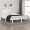Gossi cadru de pat, alb, 160x200 cm, lemn masiv de pin