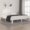 Gossi cadru de pat, alb, 160x200 cm, lemn masiv de pin