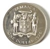 JAMAICA ONE 1 DOLLAR 1976 PRIMUL PRIM MINISTRU BUSTAMANTE AUNC UNC, America Centrala si de Sud, Nichel