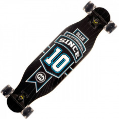 Longboard Action One cu roti luminoase, ABEC-7 PU Aluminiu, 100 kg, 80 x 20 cm, Negru no.10