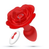 Dopuri cu vibratii - Crushious Julieta Dop Anal Rotativ cu Telecomanda O Floare Frumoasa care se Roteste si Vibreaza in Tine