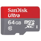 Card MicroSD 64GB + Adaptor (Clasa 10) SanDisk, 64 GB