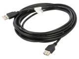 Cablu USB 2.0 A-A 5m negru cu mufe aurite