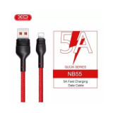 Cablu de date XO-NB55, USB - Type-C, 5A, 1m, Rosu Blister