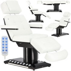 Fotoliu cosmetic electric pentru salon cosmetic pedichiură &icirc;ncălzire spumă termoelastică control cu piciorul + telecomandă 4 actuatoare Novia