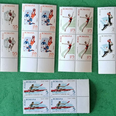 TIMBRE ROMANIA MNH LP616/1965-SPARTACHIADA- Bloc de 4 timbre