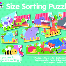 Set 6 puzzle - Animalute jucause - 3 piese