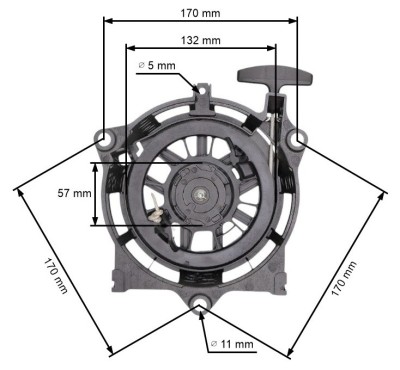 Demaror compatibil Honda GCV 135, GCV 160, GCV 190 (model II) foto