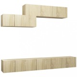 Cumpara ieftin Set de dulapuri TV, 6 piese, stejar sonoma, lemn prelucrat