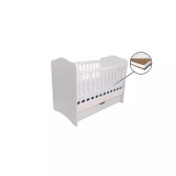 Cumpara ieftin Patut Eurogloria Como cu sertar - Alb cu Bej + Saltea Cocos 10 cm