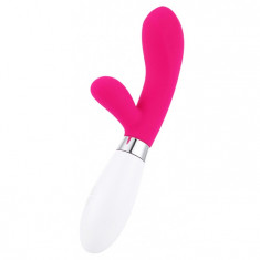 Vibrator Iepuras Madison 10 Moduri Vibratii Silicon Roz Inchis Passion Labs foto