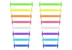 Șireturi din silicon, 16 buc., multicolore